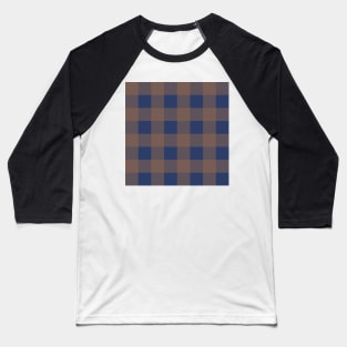 Little Critter Plaid - Navy and Light Brown Baseball T-Shirt